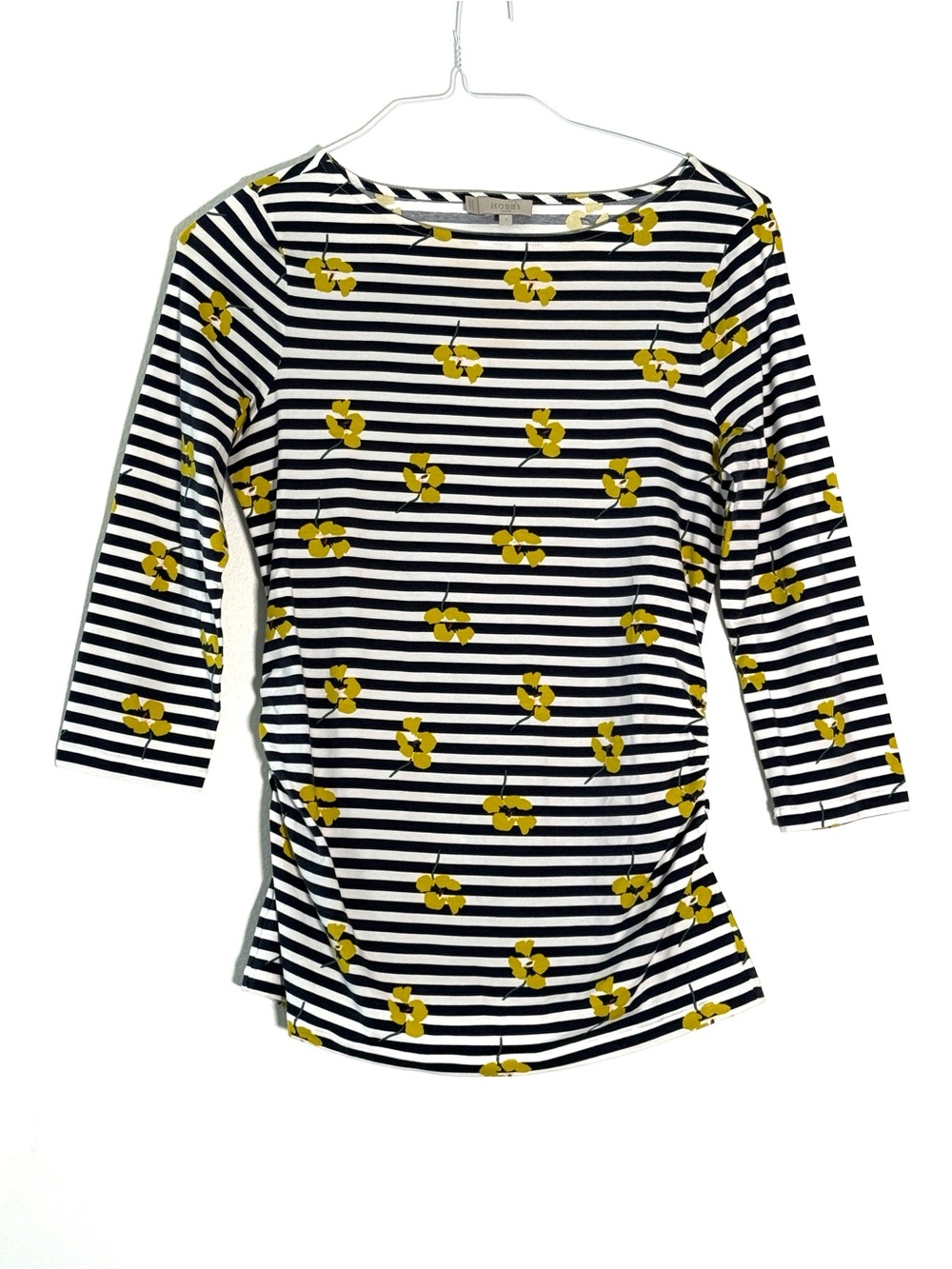Hobbs London Women’s Boatneck Stripe Cotton Top